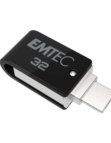 T260B USB 32GB USB A / Micro-USB 2.0 Black, Stainless Steel