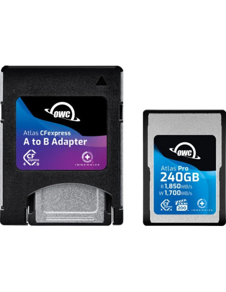 240GB ATLAS PRO CFExpress TYPE A + TYPE B adapter