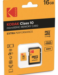 16GB MICRO SDHC Class 10 Extra Performance with adapter