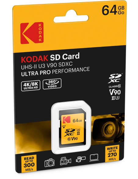 SDXC 64GB Class 10 UHS-II U3 V90 Ultra Pro Performance