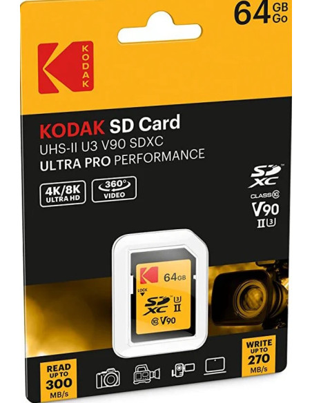 SDXC 64GB Class 10 UHS-II U3 V90 Ultra Pro Performance