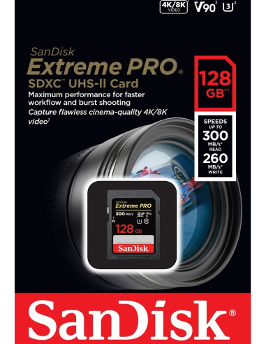Extreme Pro 128 GB SDXC UHS-II Class 10
