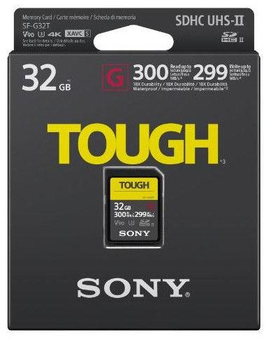 32GB SDHC Tough UHS II U3 R300MB / S W299MB / S 4K V90 IPX68