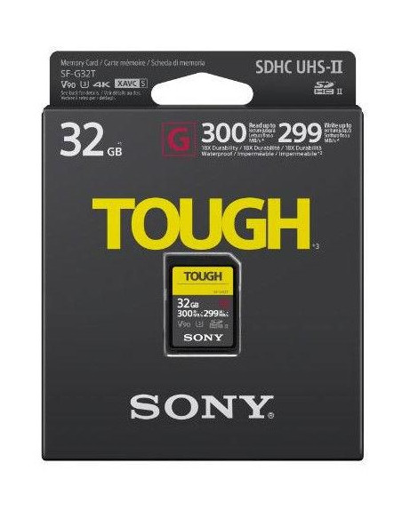 32GB SDHC Tough UHS II U3 R300MB / S W299MB / S 4K V90 IPX68