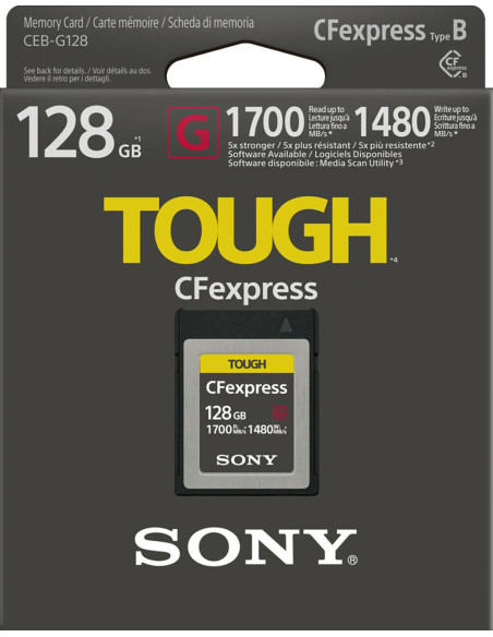 CF Express 128GB TYPE-B Tough G 1700Mbs / 1480Mbs Package open as new