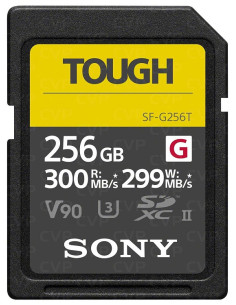 256GB SDXC Tough UHS II U3 R300MB / S W299MB / S 4K V90 IPX68