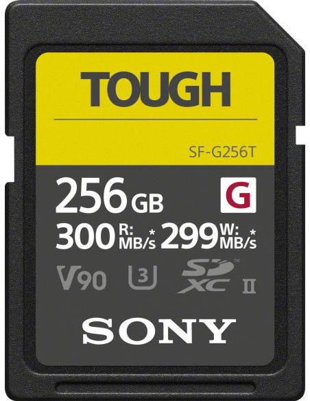 256GB SDXC Tough UHS II U3 R300MB / S W299MB / S 4K V90 IPX68