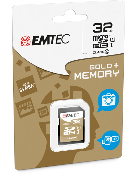32GB SDHC CL.10 GOLD PLUS 85MB / 24MB U1