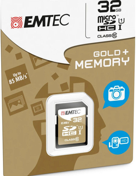 32GB SDHC CL.10 GOLD PLUS 85MB / 24MB U1