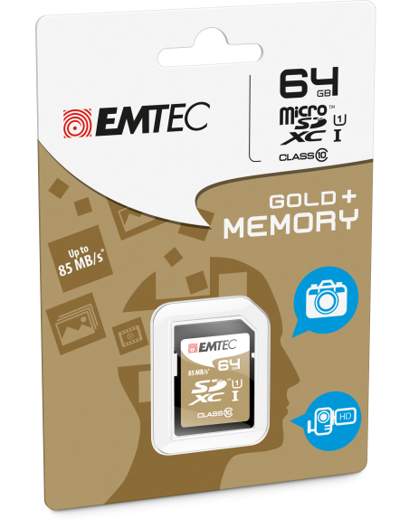 64GB SDXC CL.10 GOLD PLUS 85MB / 24MB U1
