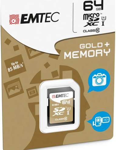 64GB SDXC CL.10 GOLD PLUS 85MB / 24MB U1