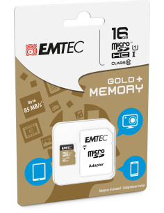 16GB MICRO SDHC CL.10 GOLD PLUS U1 + Adapter