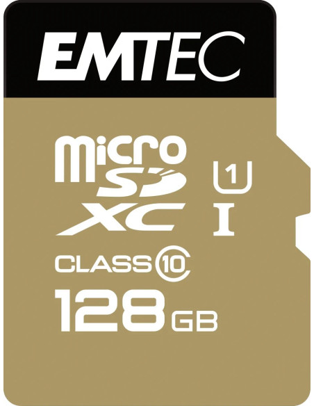 128GB Micro SDXC CL.10 GOLD PLUS U1 + Adapter