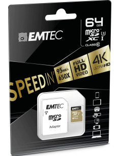 64GB Micro SDHC Class 10 Speedin U3 + Adapter 2
