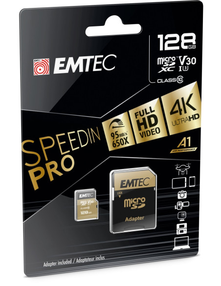 MicroSD 128GB UHS-I U3 V30 A1 Speedin Pro Class 10