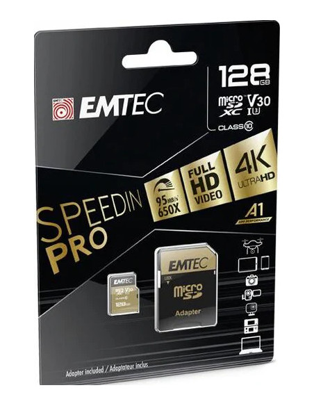 MicroSD 128GB UHS-I U3 V30 A1 Speedin Pro Class 10