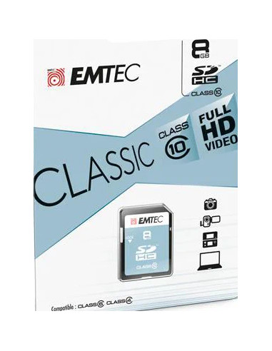 Classic Flash Memory 8 GB SDHC Class 10