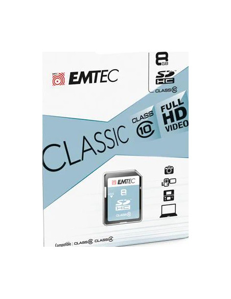 Classic Flash Memory 8 GB SDHC Class 10