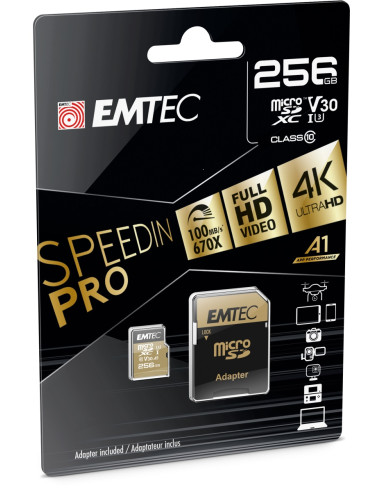 MicroSD 256GB UHS-I U3 V30 A1 Speedin Pro Class 10