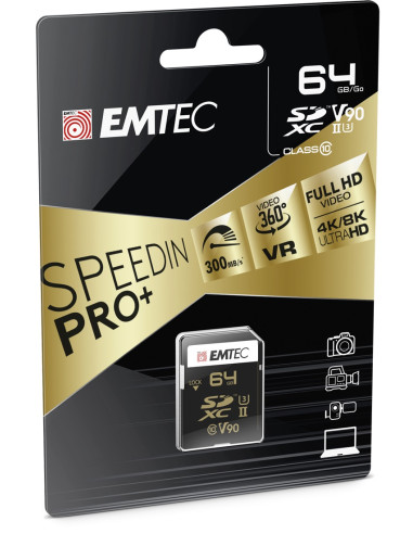 SDXC 64GB UHS-II U3 V90 4K / 8K Speedin Pro +