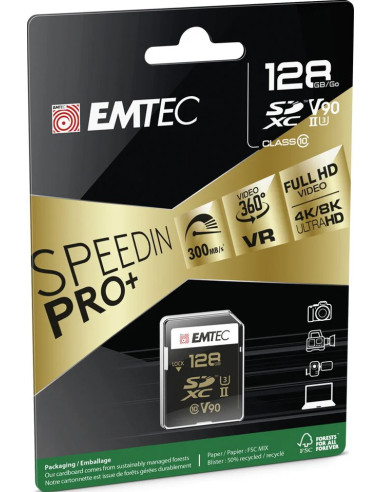 Speedin Pro + 128 GB SDXC UHS-II Class 10 V90 U3