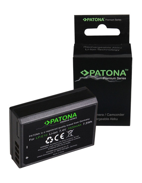 LP-E10 Premium 7.4 V 1020 mAh