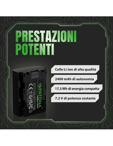 NP-FZ100 Premium 7.2 V 2250 mAh