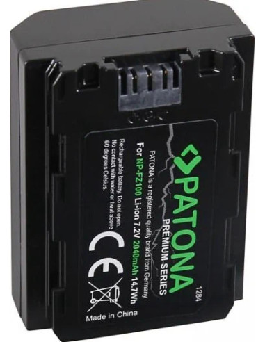 NP-FZ100 Premium 7.2 V 2250 mAh