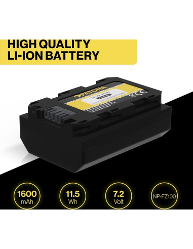 NP-FZ100 7.2 V 1600 mAh