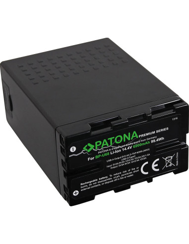 Premium for Sony BP-U68 BP-U65 BP-U60 6900mAh incl. D-TAP and USB ports