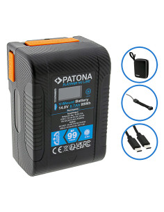 Platinum V-Mount Battery BP-99W PD65 99WH USB-C USB-A 2xD-TAP DC-out included Hard Case