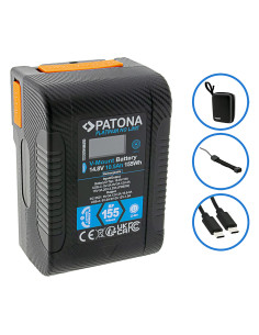Platinum V-Mount Battery BP-155W PD65 155WH USB-C USB-A 2xD-TAP DC-out included Hard Case