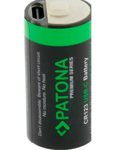 Premium USB-C 4X CR123A Rechargeable Lithium Batteries 2400mWh 3.0V Rechargeable with 1 to 2