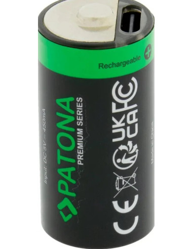 Premium USB-C 4X CR123A Rechargeable Lithium Batteries 2400mWh 3.0V Rechargeable with 1 to 2