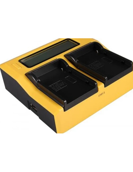 Double USB LCD charger for Canon BP-911