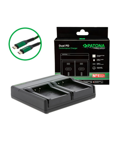Premium Dual Pd Performance Battery Charger for Canon LP-E17 with USB-C Input / Output