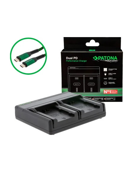 Premium Dual Pd Performance Battery Charger for Fuji NP-W235 with USB-C Input / Output + USB-C Cable Included