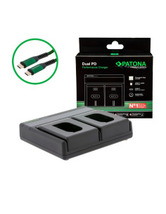 Premium Dual Pd Performance Battery Charger for Panasonic DMW-BLK22 with USB-C Input / Output + USB-C Cable Included