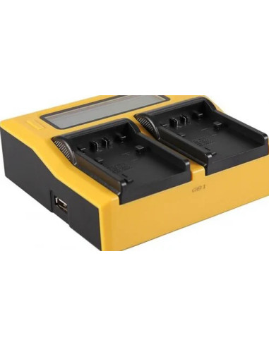 Double USB LCD charger for Sony NP-FP50