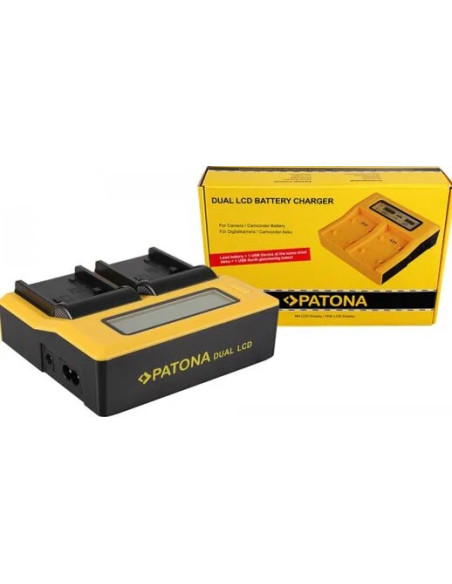 Double USB LCD charger for Sony NP-FP50