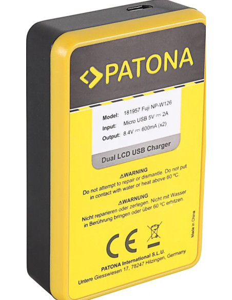 Dual USB charger for NP-W126