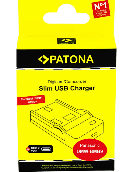 Slim battery charger for Leica DMW-BMB9
