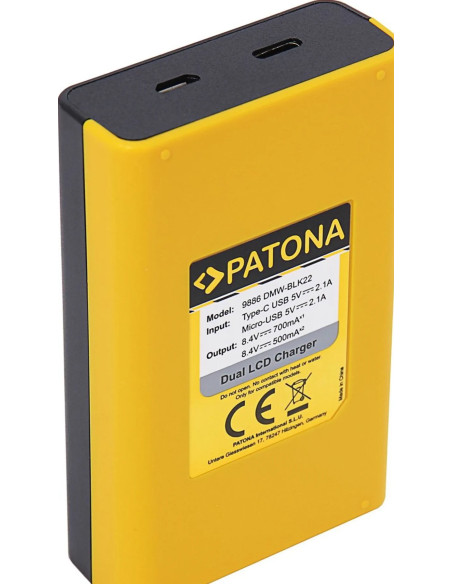 Double battery charger for DMW-BLK22