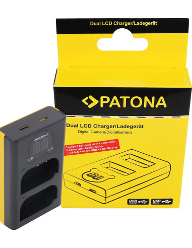 Double battery charger for DMW-BLK22