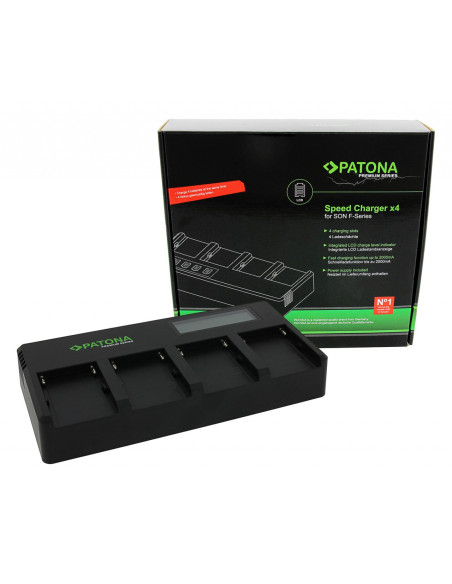 Patona Premium Fast Charger 4 Sony F Series Battery Slots