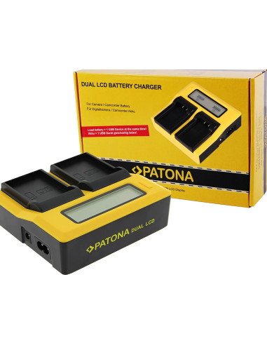 Dual LCD charger for Olympus BLX-1