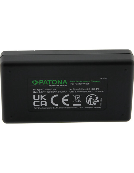 Premium Battery Charger Twin Performance PD for Fuji NP-W235