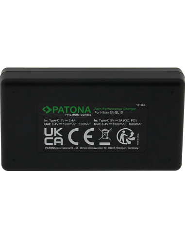Premium Twin Performance PD charger for Nikon en-el15