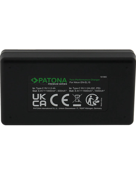 Premium Twin Performance PD charger for Nikon en-el15