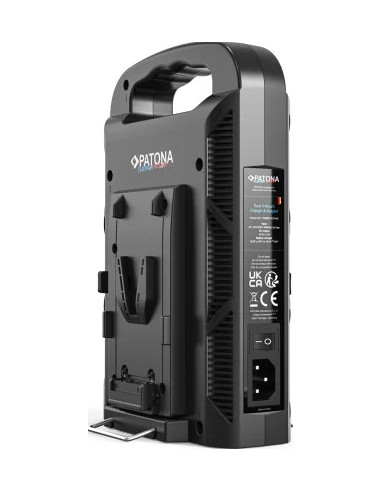 Platinum 2-channel charger for V-Mount 6A * 2 USB-C: PD100W Out including 4-pin XLR cable